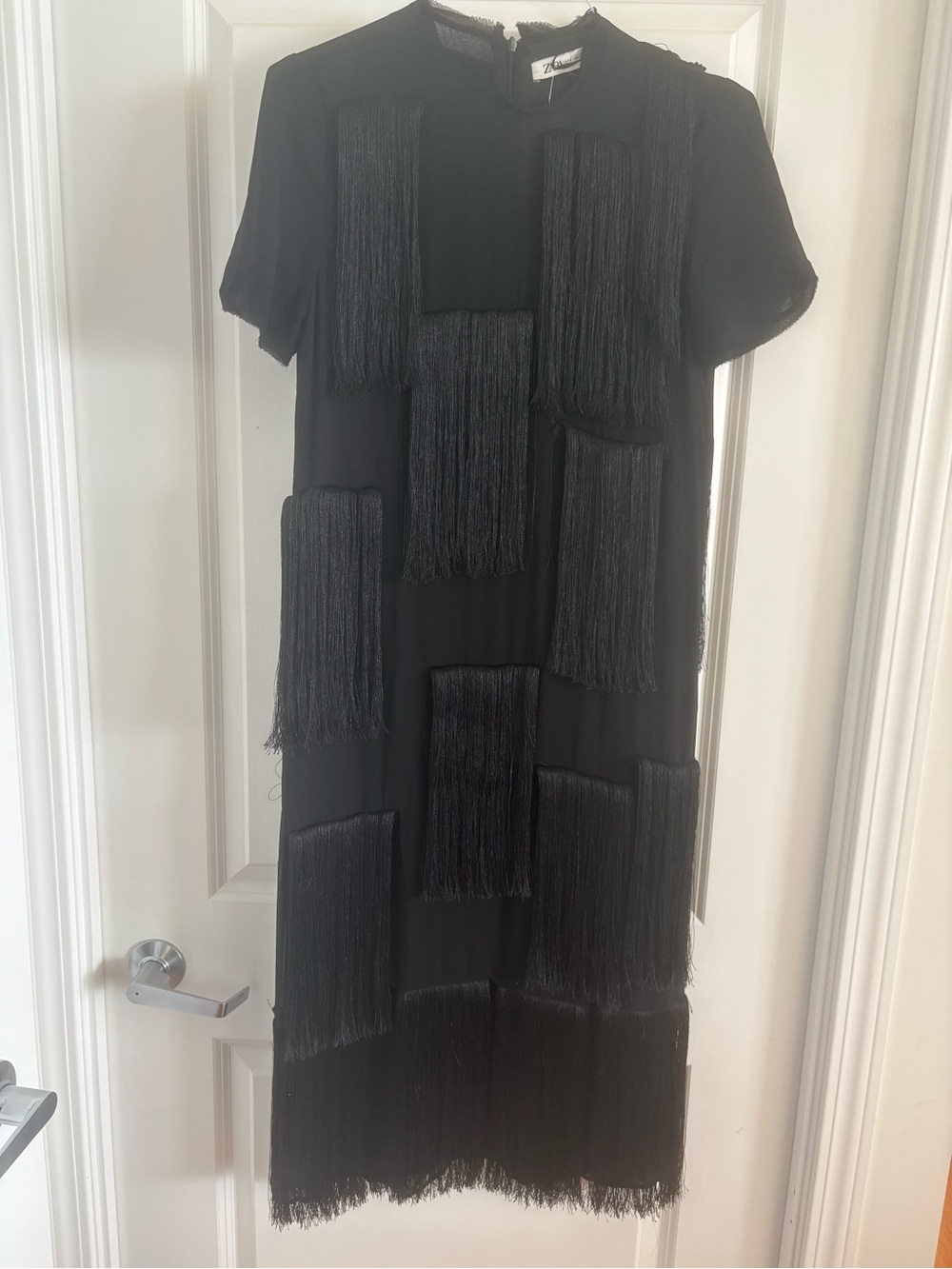 Zara ZW Collection Fringed Midi Dress Size S - Picture 8 of 14